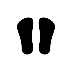 Foot icon Black and white outline vector