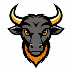 ox head mascot logo vector illustration