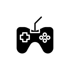 Gamepad icon Black and white outline vector