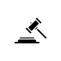 Gavel icon Black and white outline vector