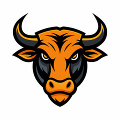 ox head mascot logo vector illustration
