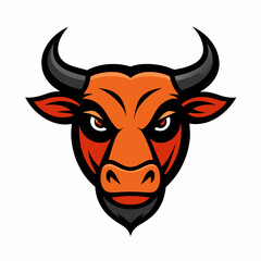 ox head mascot logo vector illustration