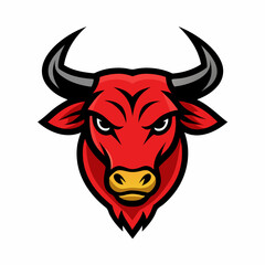 ox head mascot logo vector illustration