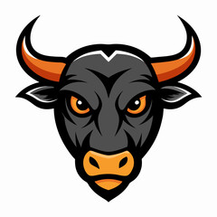 ox head mascot logo vector illustration