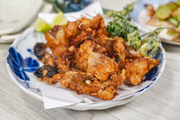 アンコウの唐揚げ　あん肝