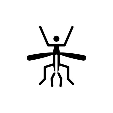 recommend clip art: Mosquito icon Black and white outline vector