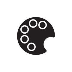 Obraz premium Palette icon Black and white outline vector