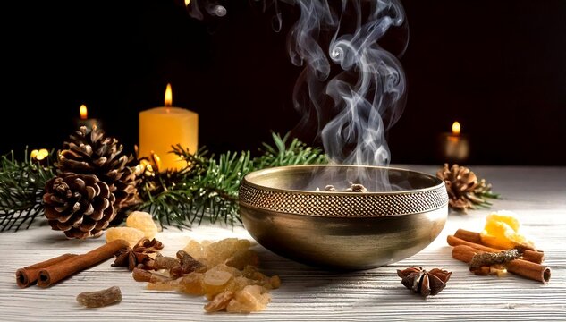 an weihnachten mit weihrauch r&auml;uchern