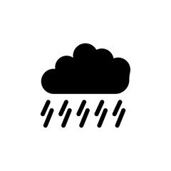 Rain icon Black and white outline vector