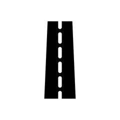 Road icon Black and white outline vector