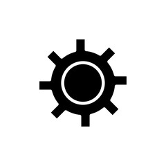 Settings icon Black and white outline vector