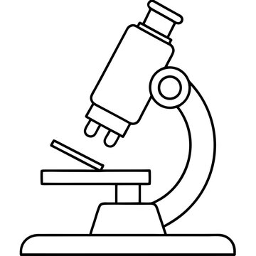 black and white microscope science equipment