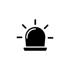 Siren icon Black and white outline vector