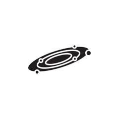 Space icon Black and white outline vector