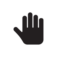 Stop icon Black and white outline vector
