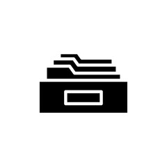 Store files icon Black and white outline vector