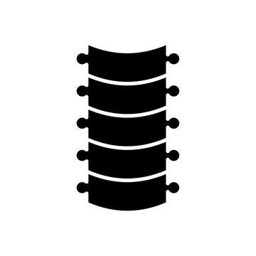 recommend clip art: Spine icon Black and white outline vector