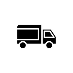 Truck icon Black and white outline vector