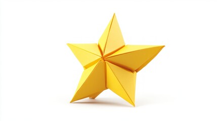Obraz premium Origami Yellow Star Decoration