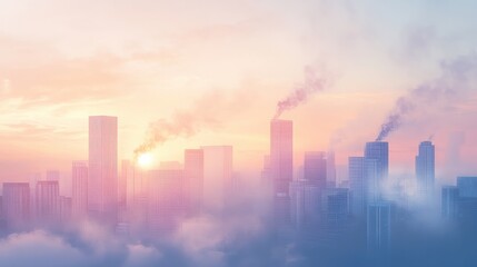 Fototapeta premium background air pollution and pm 2.5 over city