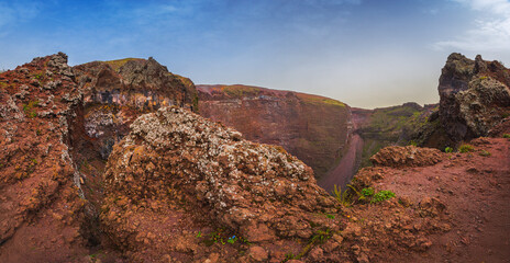 Volcano Crater - Mt. Vesuvius in Italy