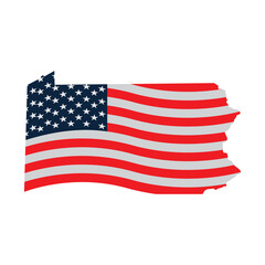 Obraz premium Pennsylvania State Map Icon