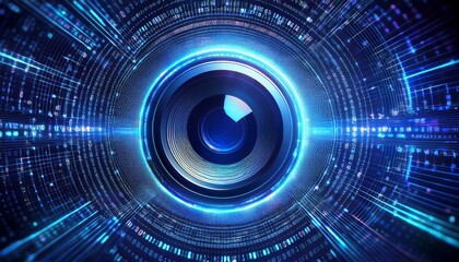Fototapeta premium Digital Eye in the Cyberspace 