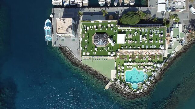 Puerto de Mogan drone view