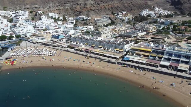 Puerto de Mogan drone view