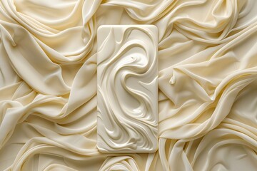 Obraz premium Elegant Creamy Texture on Silk Fabric Background