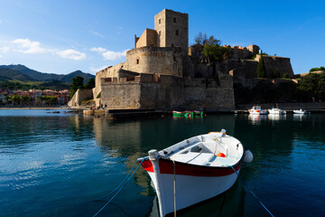 castle fortress defensive impressive old stone Collioure