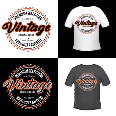 Simple Round Vintage typography t shirt, badge, logo, sticker vector design  