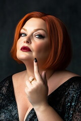 portrait of a mature red head woman © Mathias
