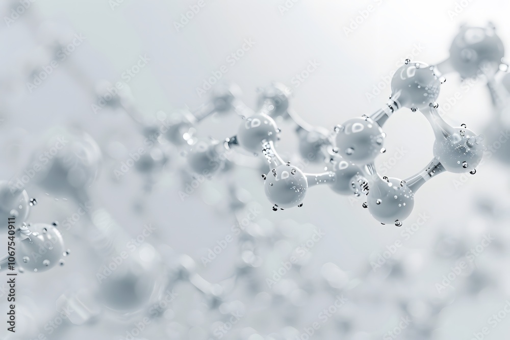 Poster abstract representation of molecular structures in a soft focus