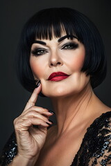 portrait of a mature woman with bobbed hair © Mathias