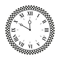 Watch face with hour and minute hands