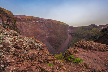 Volcano Crater - Mt. Vesuvius in Italy