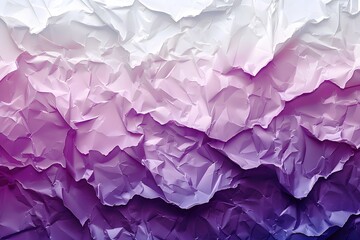 Fototapeta premium Abstract Crumpled Paper Texture in Gradient Shades of Purple and White