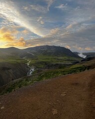 Fototapeta premium sunset in the mountains of Iceland