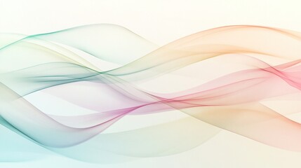 Obraz premium Abstract colorful waves on a white background.