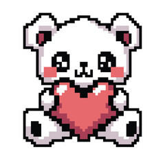 Pixel art cute teddybear