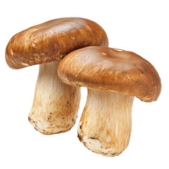 Fototapeta premium Fresh porcini mushrooms on white background