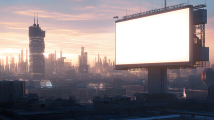 Blank billboard for advertising work.