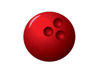 Fototapeta premium Bowling red color ball. Vector illustration