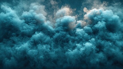 Deep arctic blue smoke with obsidian shadows, frozen particle effects, glacial atmosphere, crystalline light refraction