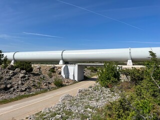 Pressure supply pipeline RHE Velebit or Pressure pipe of the reversible hydropower plant Velebit,...