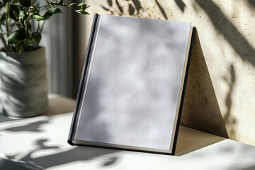 PNG book cover mockup, transparent design