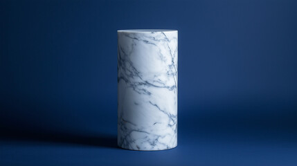 white marble with grey line with navy blue background 