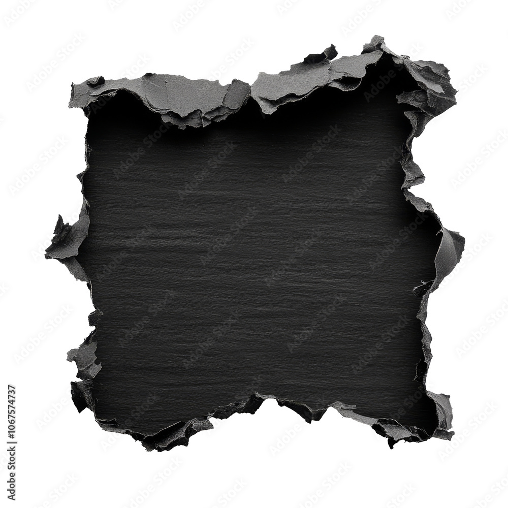 Canvas Prints torn black paper showing textured surface