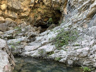 Cave Cavlinska pecina near Obrovac, Croatia - Čavlinska pećina ili izvorišna špilja Čavlinska...